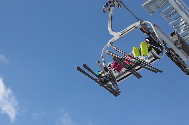 getting off a ski lift